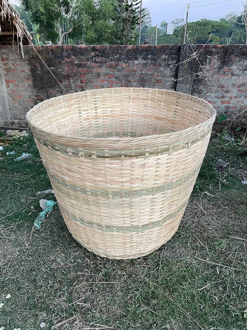 Bamboo Storage Basket — Large