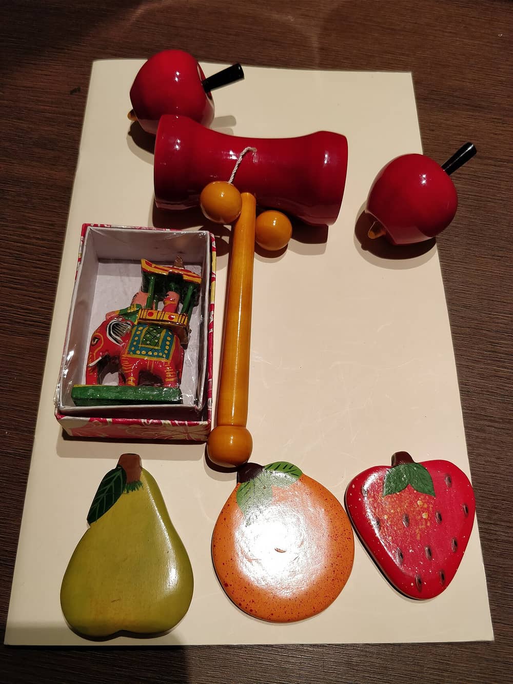 Lacquered Wooden Toy Set